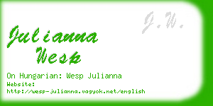 julianna wesp business card